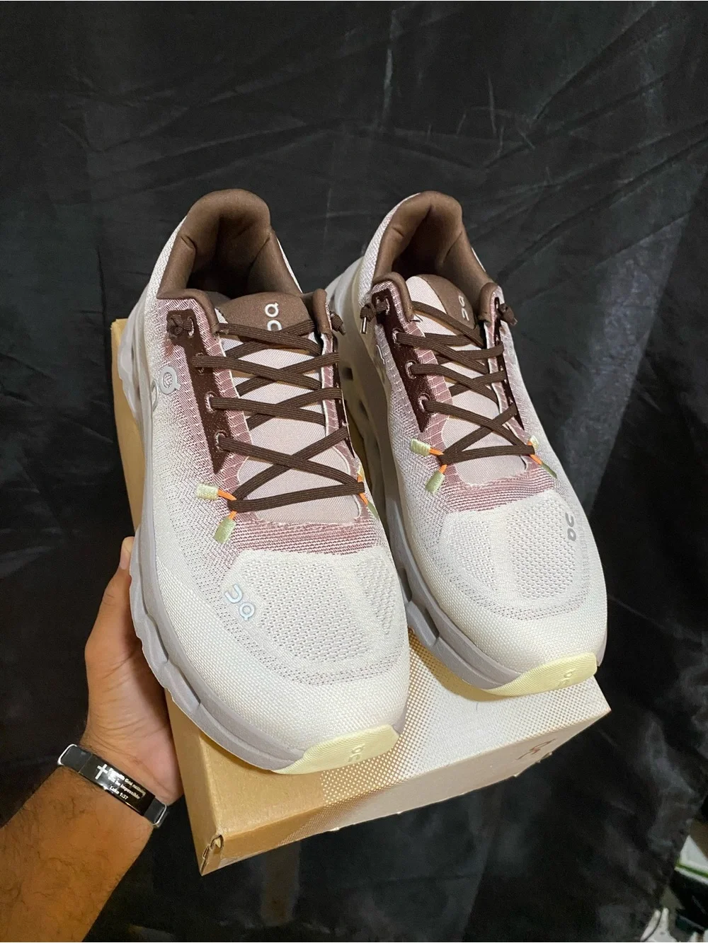 On Running Cloudnova Athletic Shoes - Pink, Brown, Cream